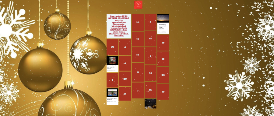 EU e-adventski kalendar Ekonomsko-birotehničke i trgovačke &scaron;kole Zadar