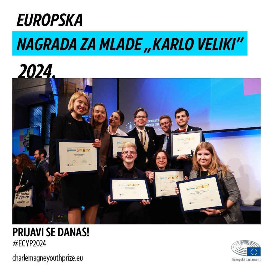Prijavi se za Europsku nagradu za mlade &bdquo;Karlo Veliki&ldquo; za 2024. godinu